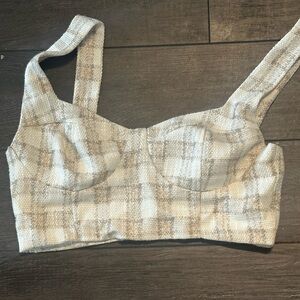 Lelis crop top plaid
